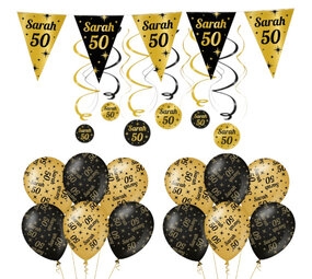 Paper Dreams Feestpakket Sarah 50 jaar versiering Classy | M Paper Dreams Feestpakket Sarah 50 jaar versiering Classy | M