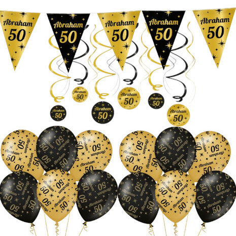 Paper Dreams Forfait fête d'anniversaire d'Abraham (50 ans) - Décoration élégante | M