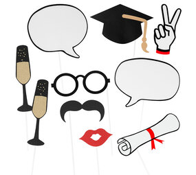 Boland Foto Props Geslaagd 10 delig | per set Boland Foto Props Geslaagd 10 delig | per set