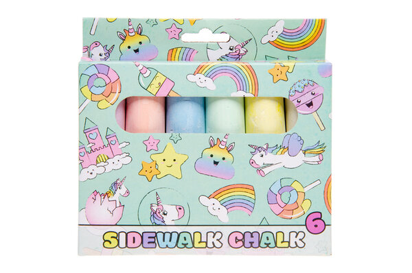 LG Imports Craies de trottoir licorne | 6 pièces