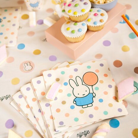 Haza - Witbaard Miffy-Servietten 33x33cm | 20 Stück