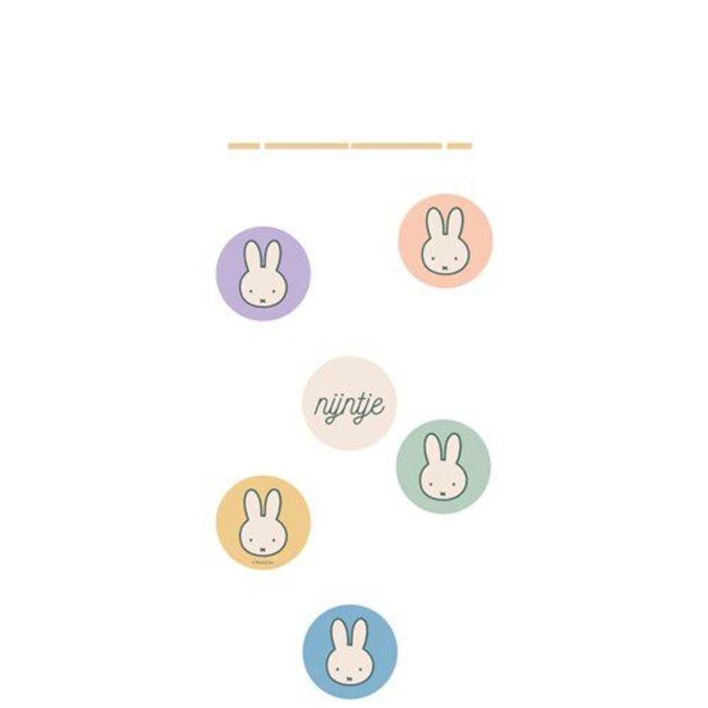 Haza - Witbaard Décoration suspendue Miffy 65 x 23 cm | 6 pièces