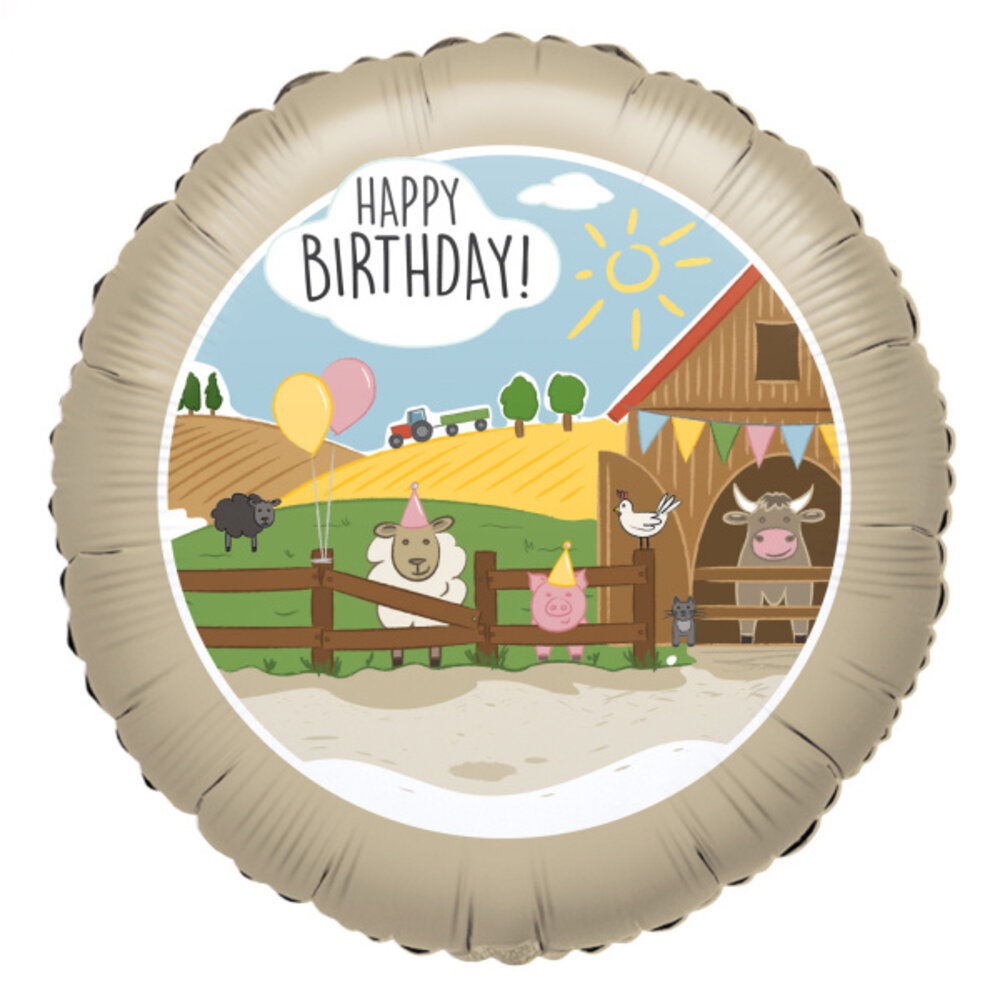 Riethmüller Folienballon Farm Party 43 cm | pro Stück
