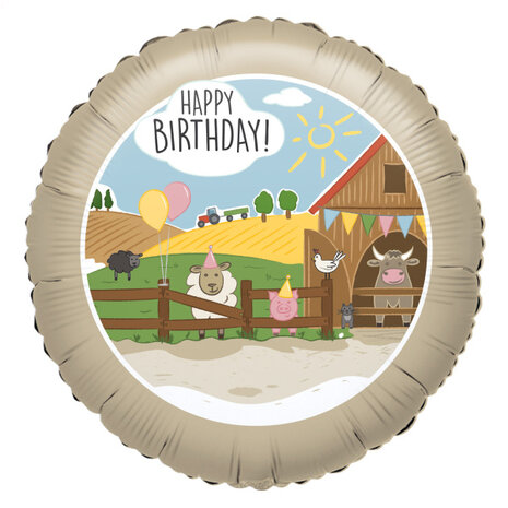 Riethmüller Folienballon Farm Party 43 cm | pro Stück