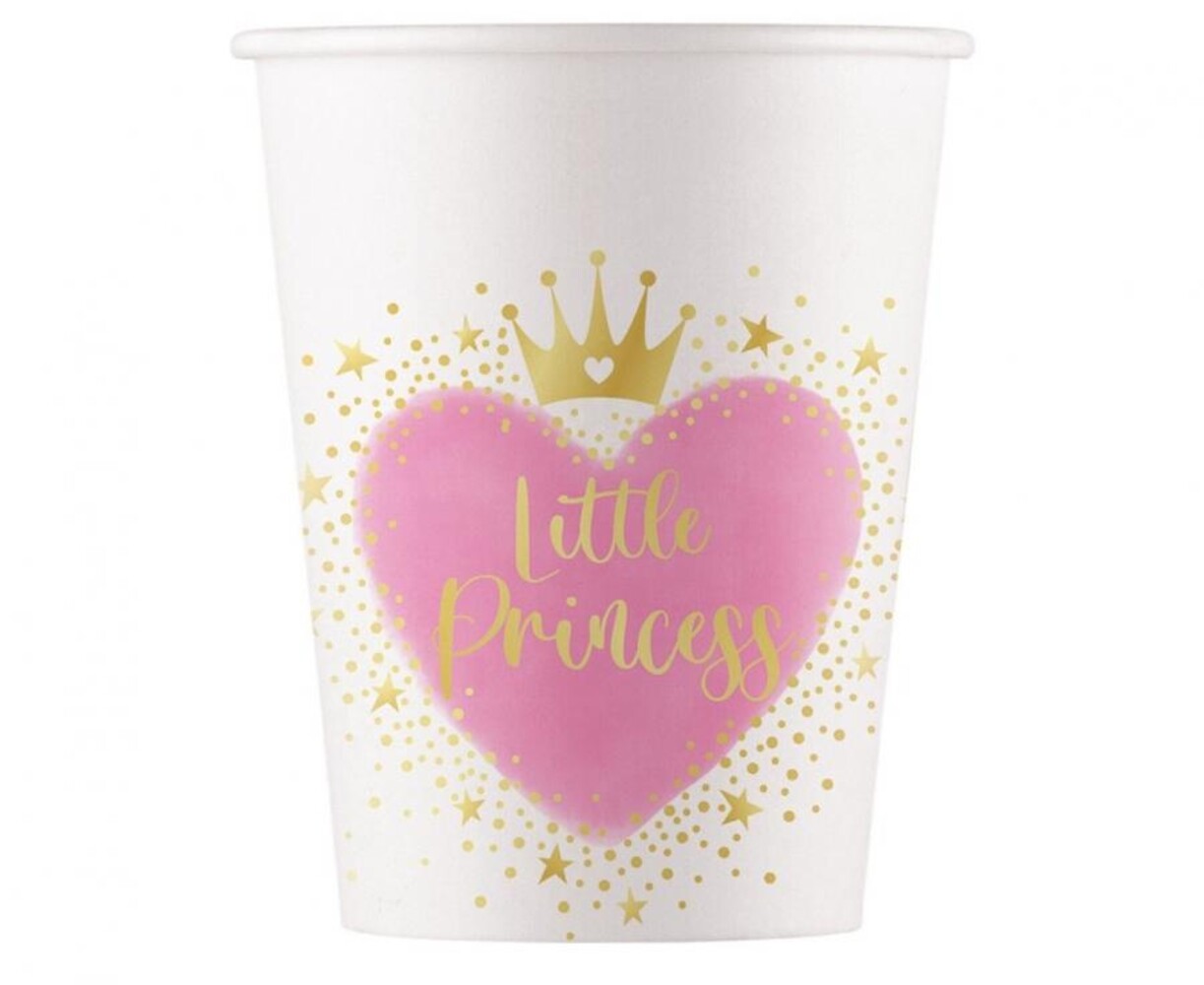 Unique Party Bekers Little Princess 200ml | 8 stuks