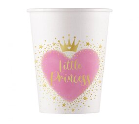 Unique Party Little Princess Becher 200 ml | 8 Stück