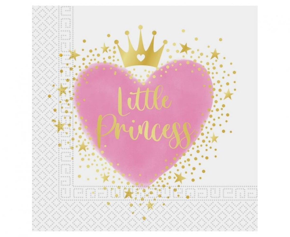 Procos Party Little Princess Napkins 33x33cm | 20 pieces
