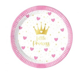 Procos Party Little Princess Teller 20 cm | 8 Stück