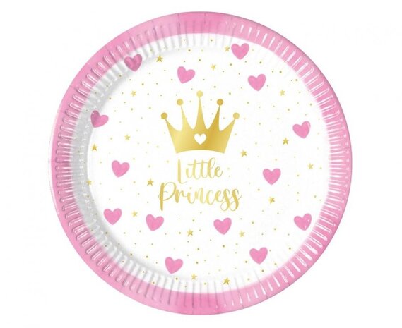 Procos Party Assiettes Petite Princesse 20 cm | 8 pièces