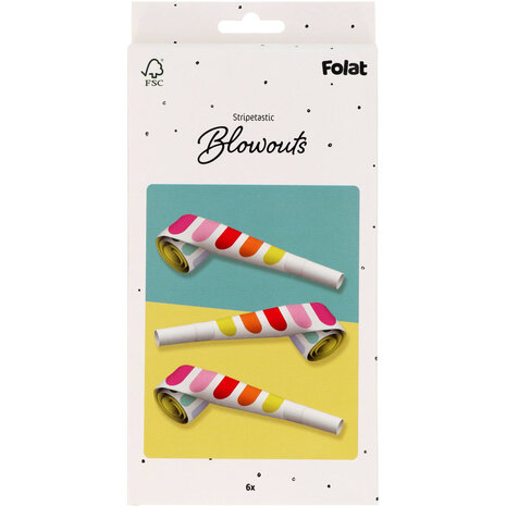 Folat Roltongen Stripetastic 27cm | 6 stuks
