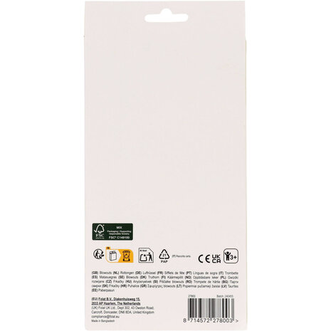 Folat Roltongen Stripetastic 27cm | 6 stuks