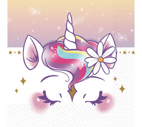 Riethmüller Serviettes Licorne Rêves de Licorne 33x33cm | 16 pièces