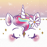 Riethmüller Serviettes Licorne Rêves de Licorne 33x33cm | 16 pièces