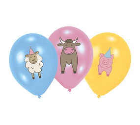Riethmüller Ballons de fête à la ferme 28 cm | 6 pièces