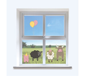 Riethmüller Autocollants pour fenêtre Fête à la ferme | 5 pièces