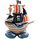 Folat Piraten Schip Staande Folieballon 70x81cm | per stuk Folat Piraten Schip Staande Folieballon 70x81cm | per stuk