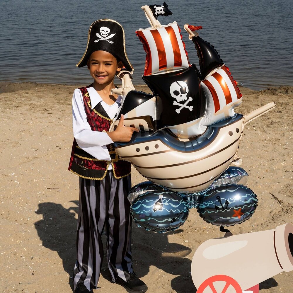 Folat Piraten Schip Staande Folieballon 70x81cm | per stuk