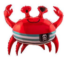 Folat Krab SuperShape Folie Ballon 93x75cm | per stuk Folat Krab SuperShape Folie Ballon 93x75cm | per stuk