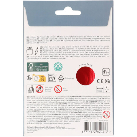 Folat Krab SuperShape Folie Ballon 93x75cm | per stuk