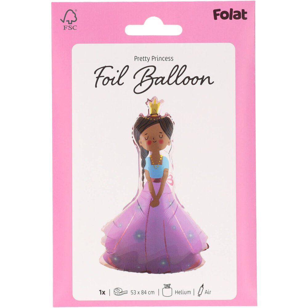 Folat Ballon en aluminium Princesse SuperShape 55 x 85 cm | à l'unité