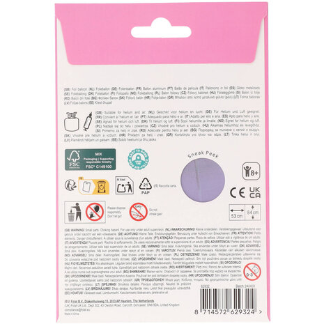 Folat Prinzessin SuperShape Folienballon 55x85cm | pro Stück