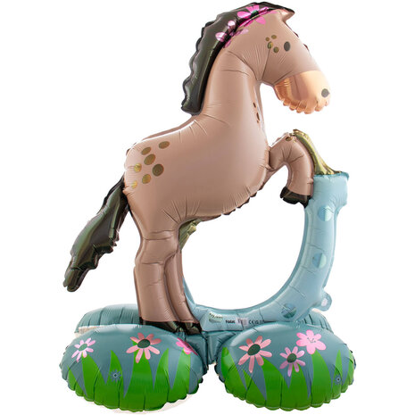 Folat Paard Staande Folieballon 53x74cm | per stuk Folat Paard Staande Folieballon 53x74cm | per stuk