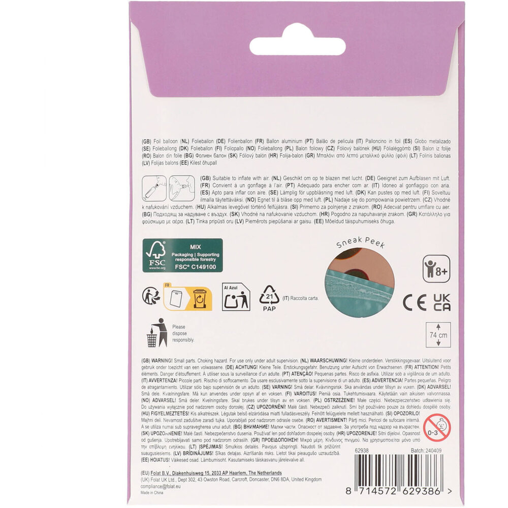 Folat Paard Staande Folieballon 53x74cm | per stuk Folat Paard Staande Folieballon 53x74cm | per stuk