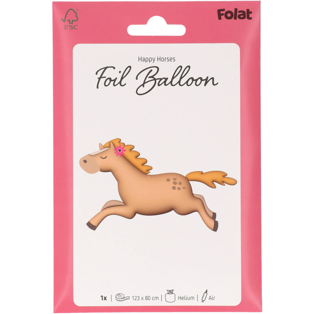 Folat Paard SuperShape Folie Ballon 85x124cm | per stuk