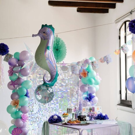 Folat Zeepaard SuperShape Folie Ballon 38x100cm | per stuk Folat Zeepaard SuperShape Folie Ballon 38x100cm | per stuk