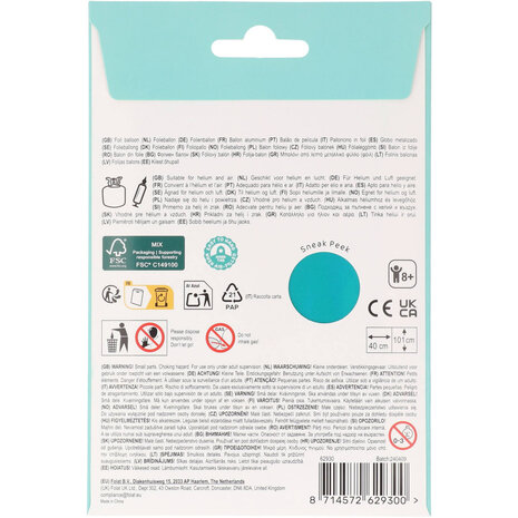 Folat Zeepaard SuperShape Folie Ballon 38x100cm | per stuk Folat Zeepaard SuperShape Folie Ballon 38x100cm | per stuk