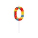 Godan Bougie Lego numéro 0 3,5 x 10,5 cm | à l'unité