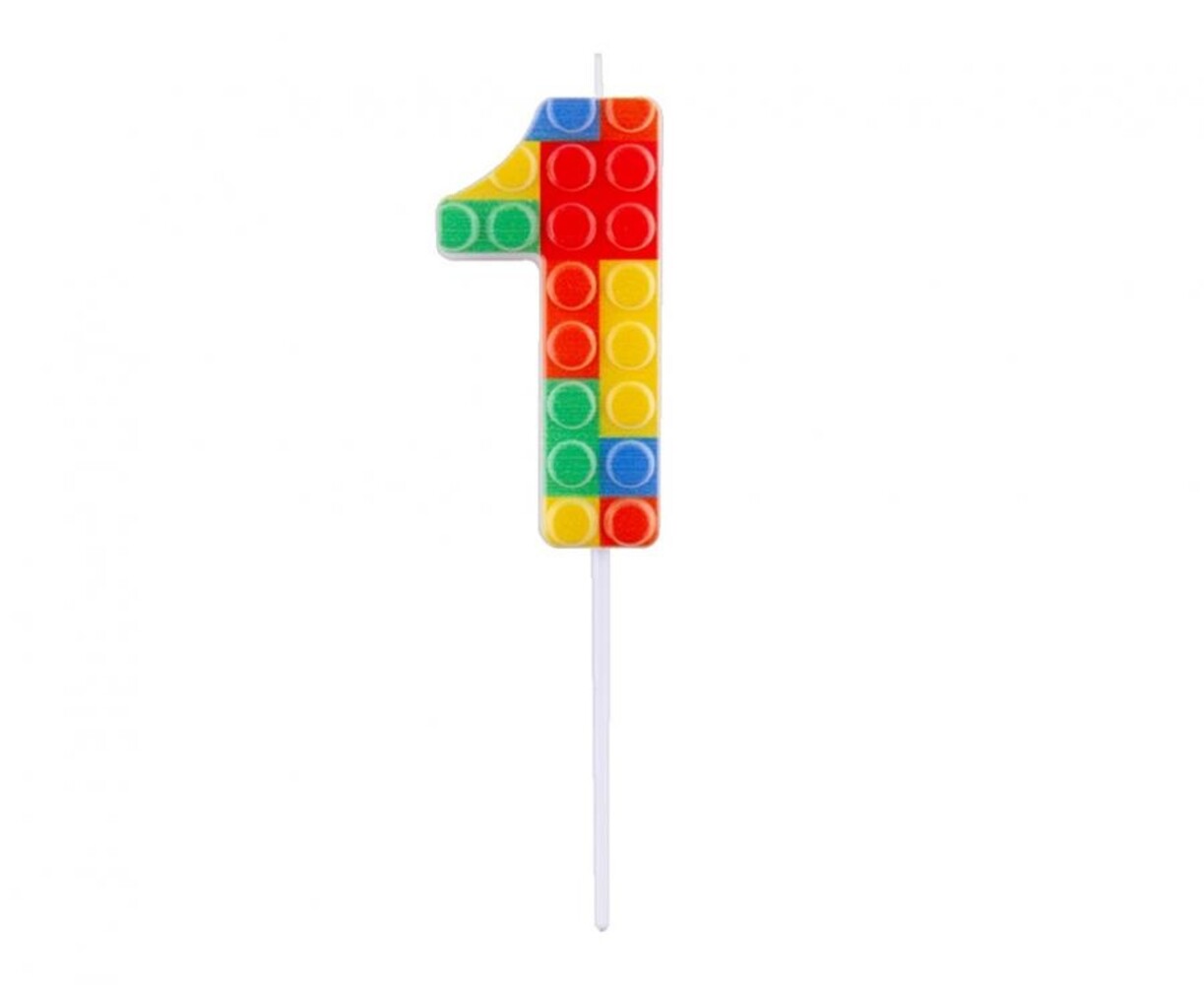Godan Lego Number 1 Candle 3.5x10.5cm | per piece