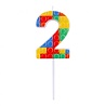 Godan Lego Number 2 Candle 3.5x10.5cm | per piece