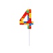 Godan Lego Number 4 Candle 3.5x10.5cm | per piece