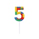 Godan Lego Cijfer 5 Kaars 3,5x10,5cm | per stuk Godan Lego Cijfer 5 Kaars 3,5x10,5cm | per stuk