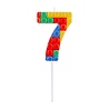 Godan Lego Number 7 Candle 3.5x10.5cm | per piece Godan Lego Number 7 Candle 3.5x10.5cm | per piece