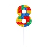 Godan Lego Number 8 Candle 3.5x10.5cm | per piece Godan Lego Number 8 Candle 3.5x10.5cm | per piece