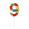 Godan Lego Kerze Nr. 9, 3,5 x 10,5 cm | pro Stück Godan Lego Kerze Nr. 9, 3,5 x 10,5 cm | pro Stück