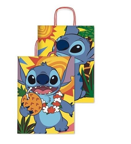 Haza - Witbaard Sachet cadeau Stitch 26 x 12 x 34,5 cm | à l'unité