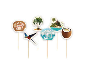 Paper Dreams Cocktail Prikkers Summer Vibes 6,5cm | 16 stuks Paper Dreams Cocktail Prikkers Summer Vibes 6,5cm | 16 stuks