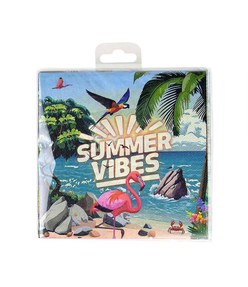 Paper Dreams Servetten Summer Vibes 33x33cm | 16 stuks Paper Dreams Servetten Summer Vibes 33x33cm | 16 stuks