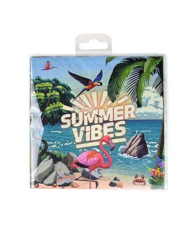 Paper Dreams Servetten Summer Vibes 33x33cm | 16 stuks Paper Dreams Servetten Summer Vibes 33x33cm | 16 stuks