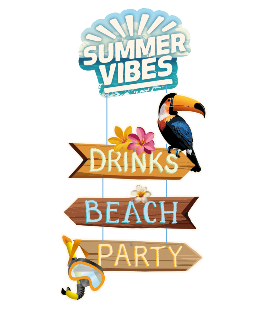 Paper Dreams Deurbord Summer Vibes 27x60cm | per stuk
