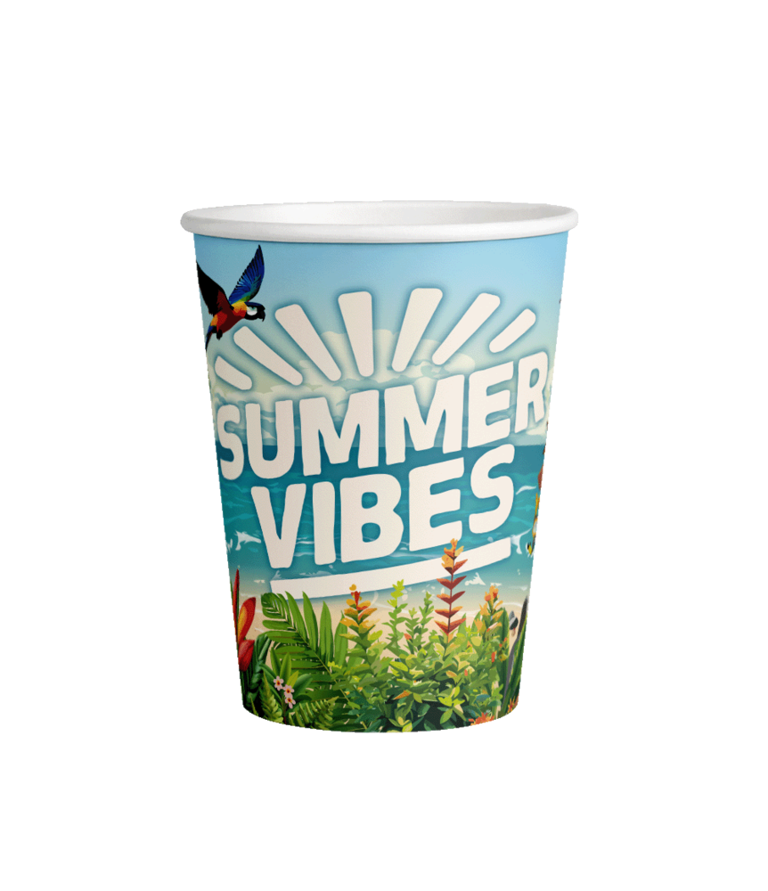 Paper Dreams Bekers Summer Vibes 200ml | 8 stuks