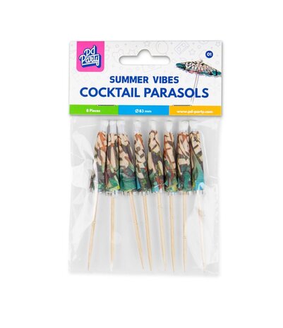 Paper Dreams Parasols à cocktails Ambiance estivale 10 cm | 8 pièces