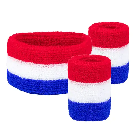 Boland Sweatbands Red-White-Blue | 3 pieces