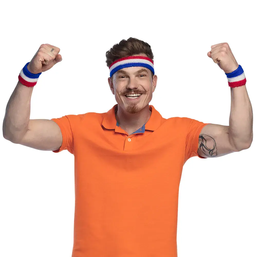 Boland Schweißbänder Rot-Weiß-Blau | 3 Stück