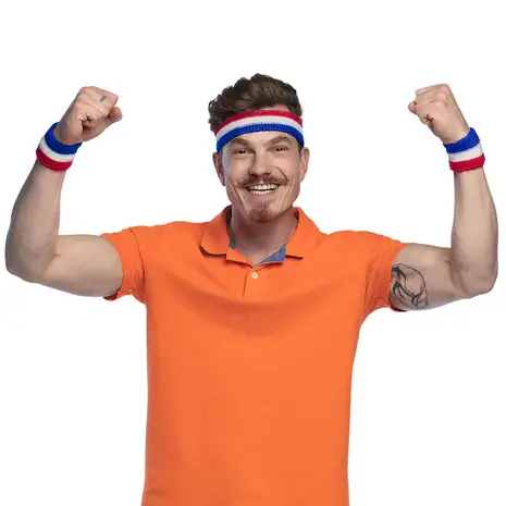 Boland Bandeaux anti-transpiration rouge-blanc-bleu | 3 pièces