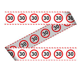 Folat Afzetlint 30 jaar Verkeersbord | 15 meter Folat Afzetlint 30 jaar Verkeersbord | 15 meter