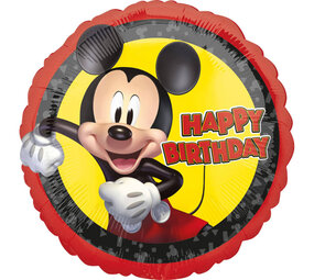 Folat Mickey Mouse Folie Ballon Happy Birthday 45cm | per stuk Folat Mickey Mouse Folie Ballon Happy Birthday 45cm | per stuk
